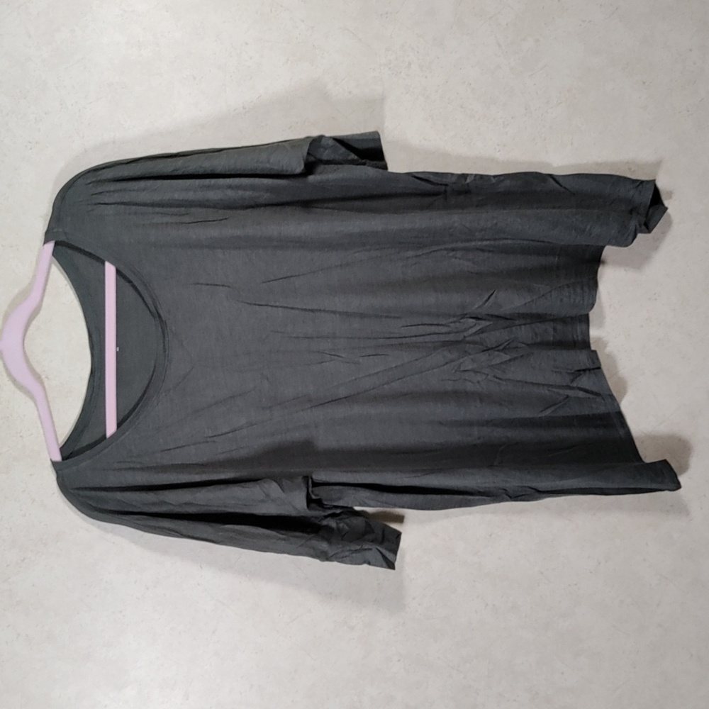 6141 Eileen Fisher green oversized silk blend dolman sleeve blouse XS